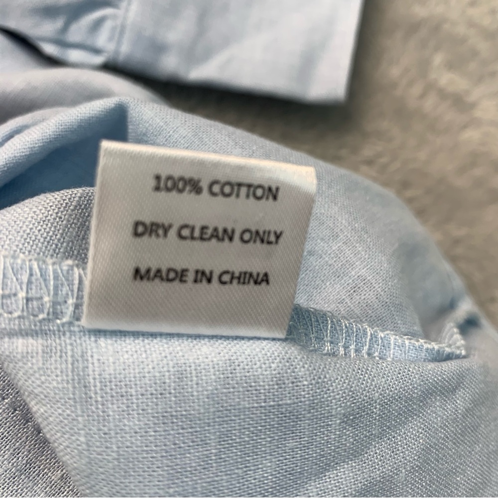 Brass and Roe Baby Blue Cotton Plus Blouse Size XXL NWOT - Picture 5 of 6